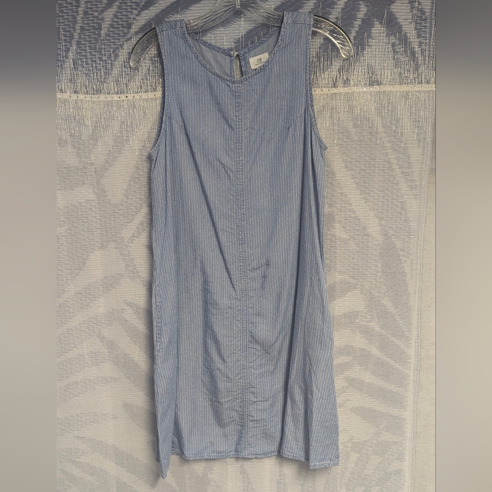 Thread & Supply Light Blue Striped Midi Dress